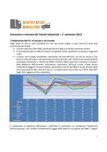 Analisi degli andamenti del mercato europeo dei veicoli industriali nel 1° semestre 203